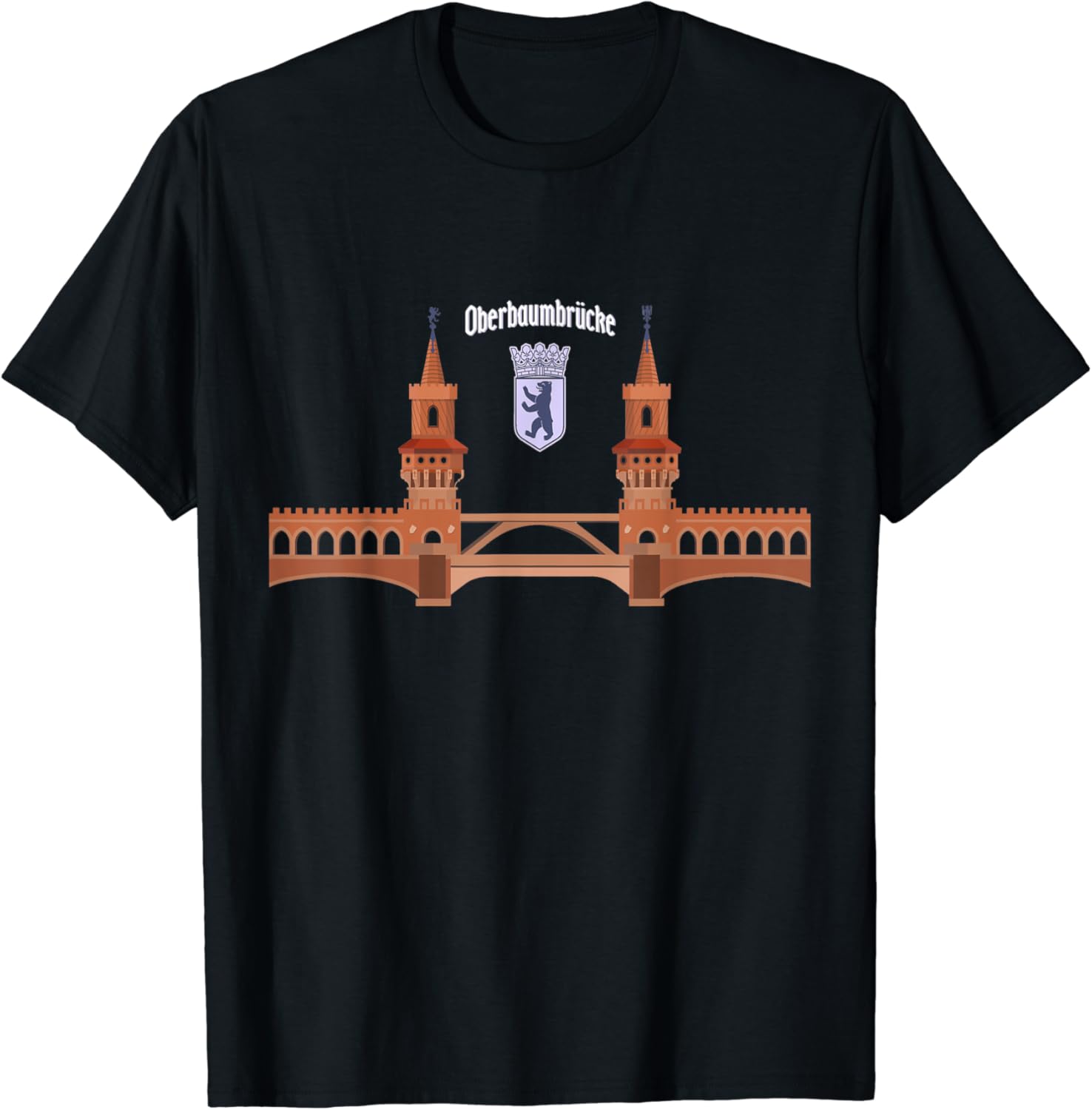 Berlin TShirt Oberbaumbrücke Amazon.de Fashion
